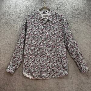 Ted Baker London Size 4 (Large) Men's Floral Dress Shirt Contrast Cuff Casual